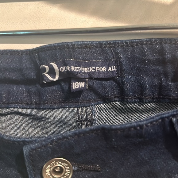 NWT One Republic For All Hogh Rise Boot Cit Jean with Jeweled Back pockets - 16W - Picture 3 of 8